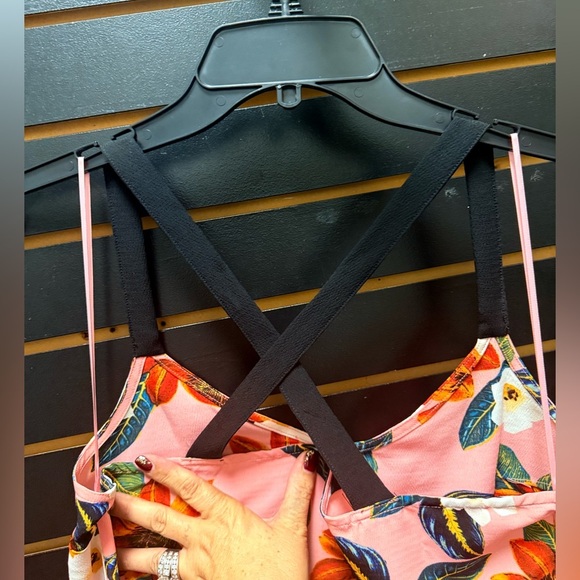 New Look Pink Floral Midi Dress – Size 8 (US) - Picture 4 of 5